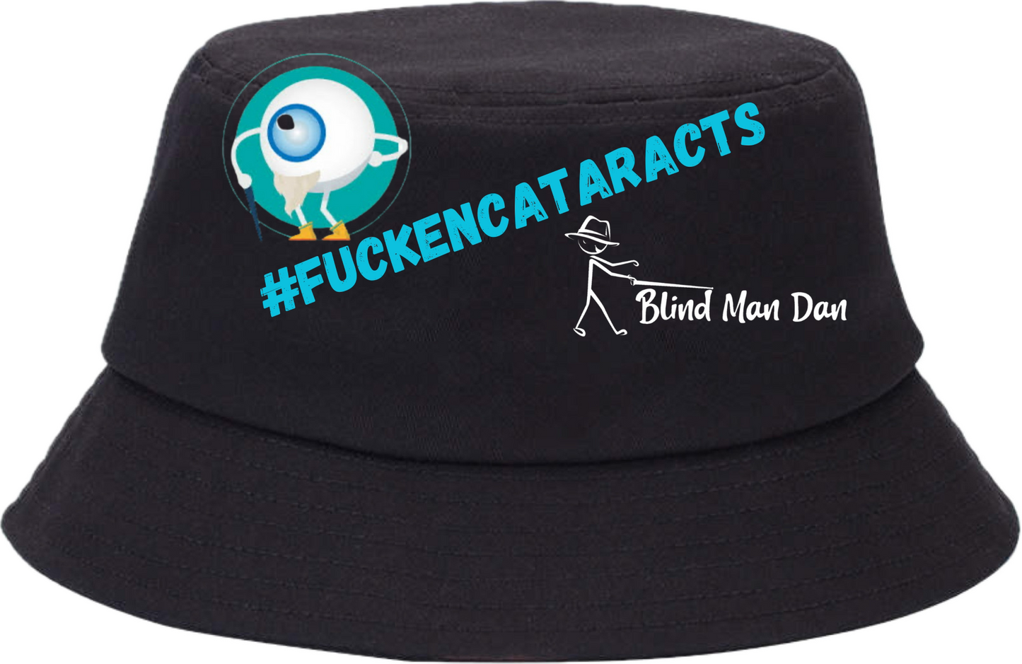 #FUCKENCATARACTS bucket hat